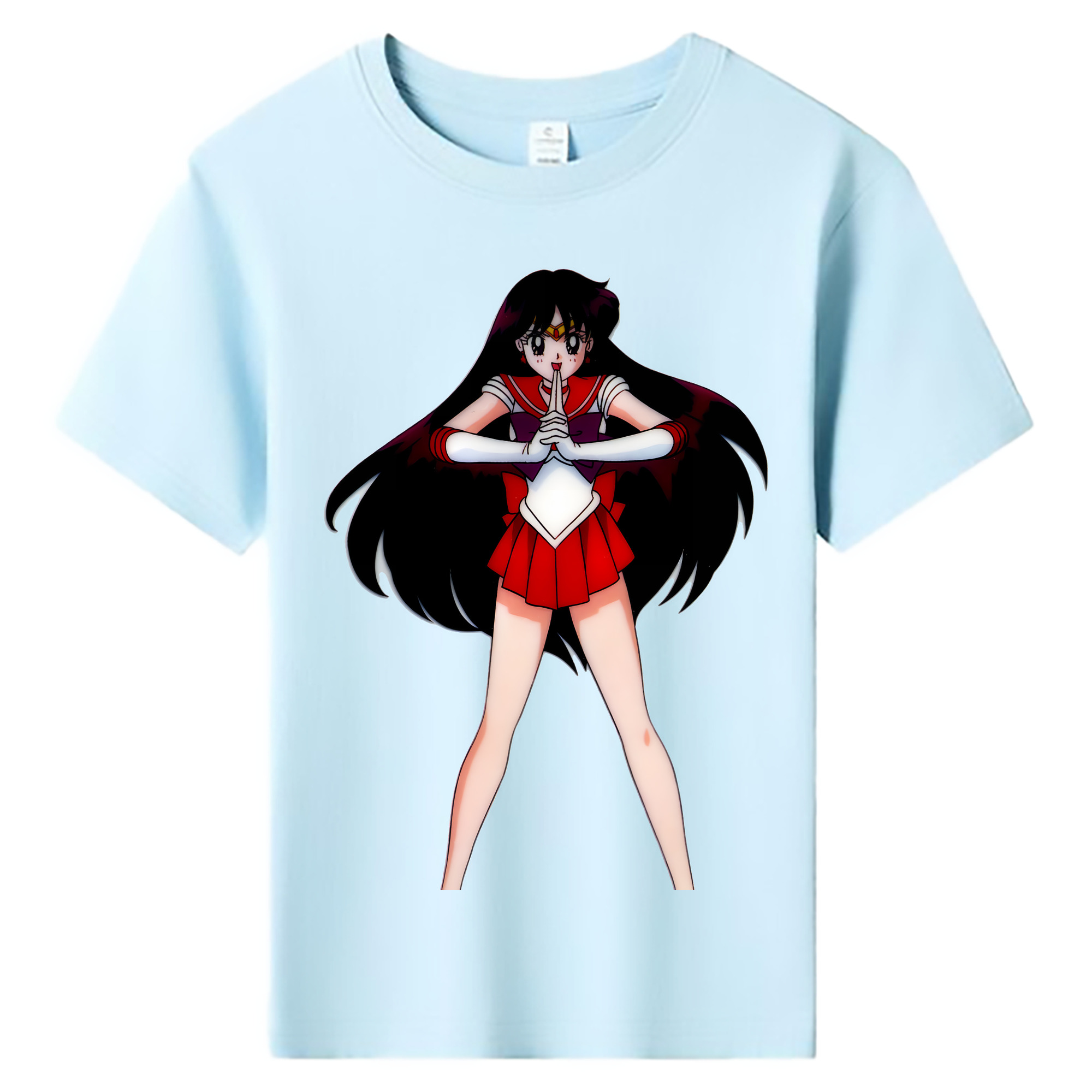 （画像用） 美少女戦士セーラームーン 火野レイ ひの レイ Sailor Moon Hino Rei （セーラーマーズ,Sailor Mars） 綿100％キッズTシャツ（フロントプリント）